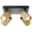 Brilliant Marty Deckenleuchte Aluminium Sandig Schwarz Gold 20W 1400lm - 830 Warmweiß | Inkl. 4x GU10