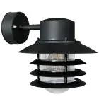 Nordlux Vejers Wandleuchte Metall und Glas Schwarz | IP54 - Geeignet für E27