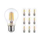 Mehrfachpackung 10x Noxion Lucent Fadenlampe LED E27 Birne Klar 7W 806lm - 827 Extra Warmweiß | Dimmbar - Ersatz für 60W