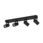 Eglo Deckenleuchte Sorego Stahl Schwarz 4x2.8W 4x250lm - 830 Warmweiß | IP20 - Inkl. 4x GU10