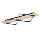 Eglo Deckenleuchte Boyal Holz Schwarz, Braun 13W 1750lm - 830 Warmweiß